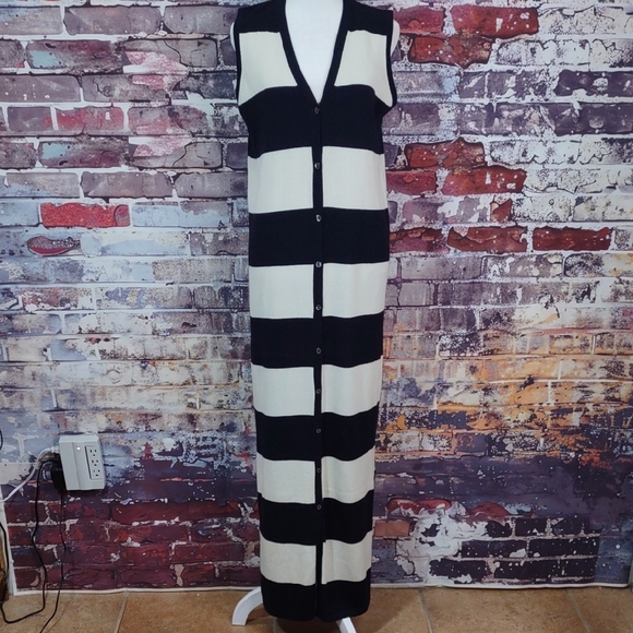 TSE Cashmere/Silk Sweater Knit Column Dress/Vest